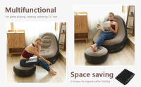 Sofá Inflable De Peluche Nueva Para Personas Perezosas Sofá Cama Plegable Con Pies Mueble Conveniente Para Descansar Al Aire Libre - details 4