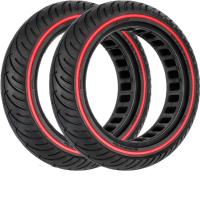 2 Piezas Neumático sólido de 8.5 pulgadas para Patinete Electrico Rueda de 8,5 Pulgadas, Rueda de Repuesto Antipinchazo, Neumáticos de Reemplazo delantero/trasero Compatible con Xiaomi M365 y PRO, Ducati, Lexgo, Vivobike, (Rojo) - details 2