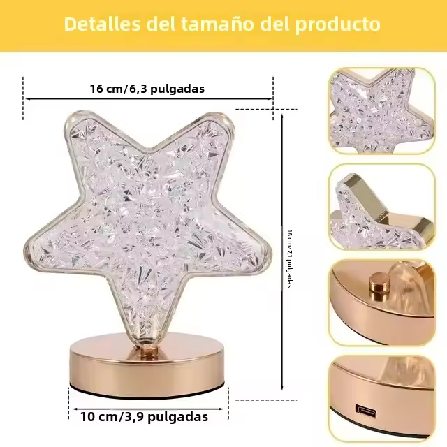 Lámpara Nocturna De Mesa LED KDULIT Para Dormitorio Decoración De Habitación Para Niñas Control Táctil Con Luz USB Lámpara Ambiental 3D De Luna - 1