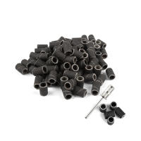Set De 100 Piezas De Bandas De Lijado Con 1 Pieza De Eje Metálico Para Eliminar Esmalte De Uñas Gel Cutículas Muertas Y Corte De Uñas - details 1