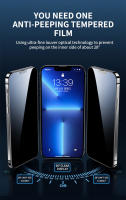 Protector De Pantalla Completo Anti-Spy Para iPhone 11 12 13 14 15 pro Max 7 8 14 plus XS XR 12 Mini 3pcs Vidrio De Privacidad Anti-Resbalón Anti-Choque - details 1