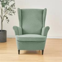 Cubiertas De Silla Wingback Clásicas En Color Sólido Con Funda Para Asiento Y Cojín Tapete De Sofá Decoración Del Hogar Hechas De Spandex Y Poliéster Estilo Europeo - details 14