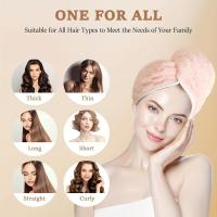 2pcs Gorro De Pelo Seco De Velours Tortuga Dorada Microfibra Absorbente Y Cómoda Toalla De Cabello Suave Para Baño Y Cabello Rizado - details 2