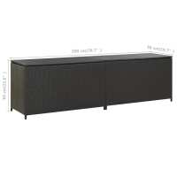 vidaXL Caja de almacenaje de jardín ratán sintético negro 200x50x60 cm - details 7