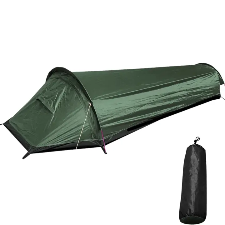 Carpa De Camping Para Un Solo UsUARIO Carpa De Senderismo Al Aire Libre Impermeable Ligera Carpas De Dormir Con Estructura De Domo Material De Aluminio - 1