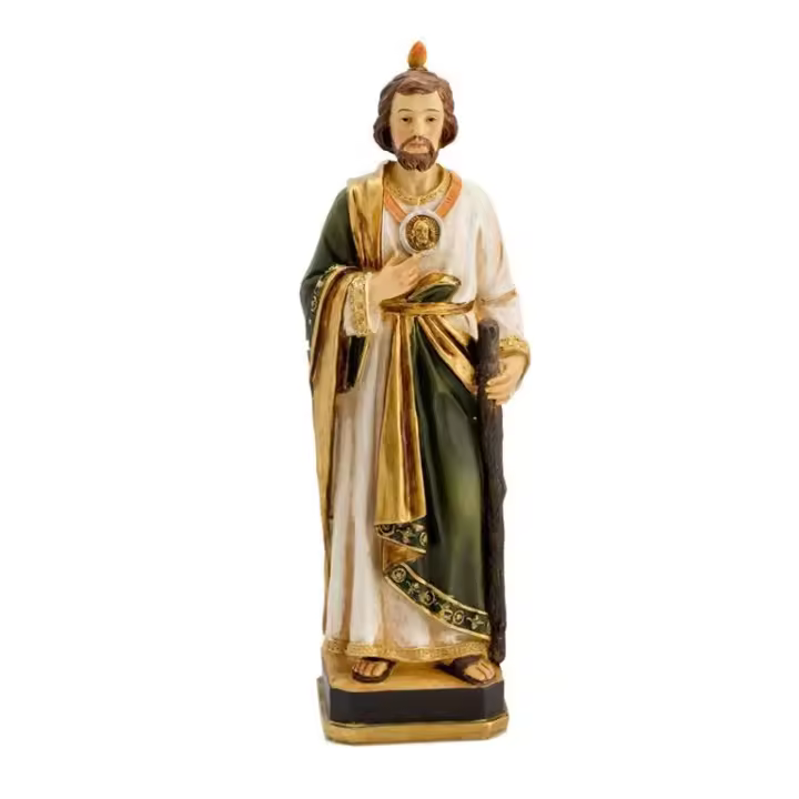 DRW Figura de San Judas Tadeo patron de lo imposible de resina pintado a mano de 20 cm - 1