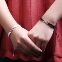 Pareja De Pulseras De Amor Infinito Hechas a Mano Para Hombres Y Mujeres Cadena De Cordón Tejida Con Encanto Joyería De Amistad - details 2