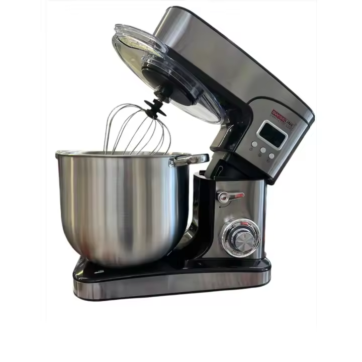 AMASADORA BATIDORA MULTIFINCION 12 LITROS, 3200W SWISSLINE - PRO - PANTALLA LCD - DIGITAL - ACERO INOX - GRAN CAPACIDAD - ANTIDELIZANTE - MEZCLADORA - PLATEADA - CONTIENE TAPA  - 6 VELOCIDADES - TURBO - 1