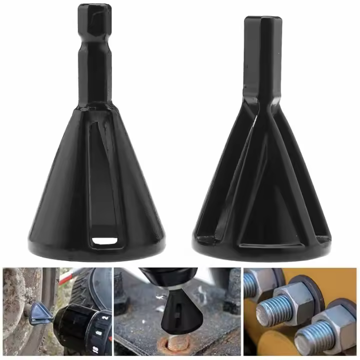 Herramienta de desbarbado Herramienta de chaflán de acero inoxidable Herramienta de chaflán de desbarbado externo Repara rápidamente Quita rebabas Pernos de acero inoxidable dañados 2 piezas (negro) girasol - 1