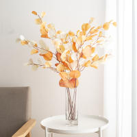 Rama De Eucalipto Artificial Unrovice 85cm Hojas De Manzana Falsas Decoración Para Boda Hogar Y Jardín DIY De Seda - details 6