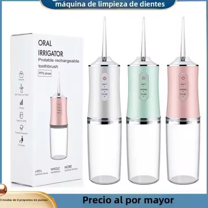 Máquina De Limpieza Dental Portátil Y Sin Cable Con 3 Modos Y 4 Punzadas USB Recargable IPX7 Máquina De Limpieza Oral Para Viajes - 1