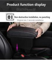 Soporte Central Para Honda City Estuche De Almacenamiento Doble Con USB Accesorios De Retrofits Para Coches Material PU Cuero / Plástico ABS Color Negro - details 2