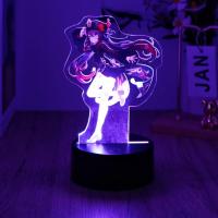 Lámpara 3D Anime Genshin Impact Luces Nocturnas LED Decorativas Toque Inteligente Para Dormitorio Regalo De San Valentín Decoración De Hogar - details 0