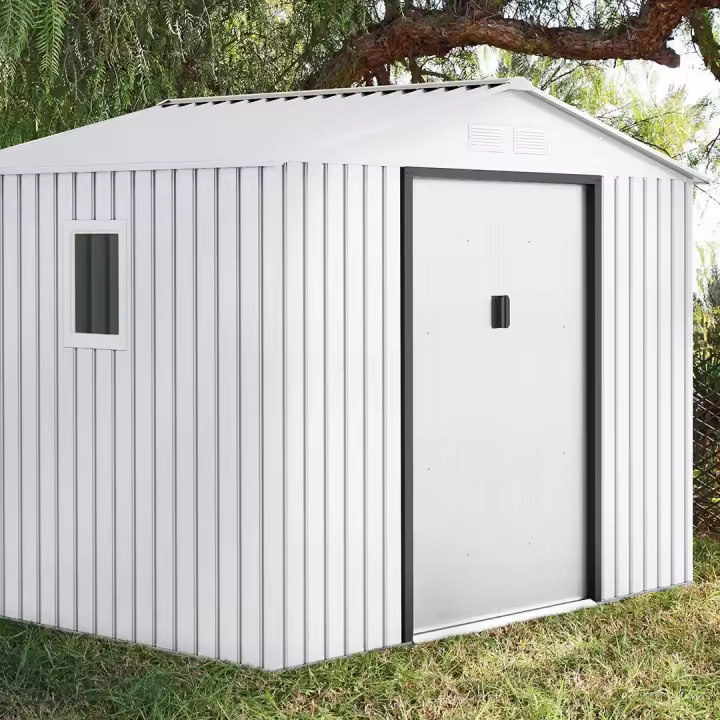 CASETA METALICA MALLORCA BLANCA HIGH DOOR 2.78X2.11X1.94 M NORTENE - 1