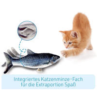 Juguete Para Perros Y Gatos Pez Eléctrico Recargable USB Simulación De Pescado Interactivo Entrenamiento Masticación Dientes Juguete Chupar Para Mascotas - details 1