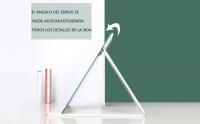 【HD】 Espejo Plegable Portatil Blanco y Negro, Espejo Alta Definición de Mesa Plegable de Cuero de PU Pie Espejo de Maquillaje Inastillable Espejo de Viaje para Viajes, Camping, Oficina - details 2