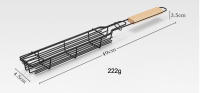 Cage De Barbecue De Madera Al Aire Libre Para Carne Y Verduras Con Mango De Barra Para Camping Herramientas De Picnic - details 8