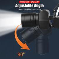 Linterna Frontal LED Potente Con Sensor Recargable Por USB Y Luz Alta Impermeable Con Zoom Para Exploración Al Aire Libre - details 3