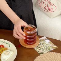 Taza De Vidrio Transparente Para Café Leche Jugo Y Té Estilo Retro Uso Doméstico Corrugada Resistente Al Calor - details 2