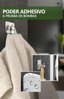 Colgador Toalla baño sin taladro-Ganchos adhesivos para pared Diseño Moderno colgadores resistentes Negros percha adhesivas Fuertes - details 1