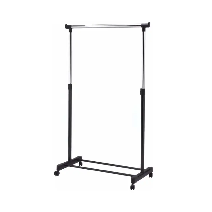 Perchero de Ropa con Ruedas Ajustable, Perchero de Piso, Armario de Almacenamiento, Perchero de Secado de Ropa con Zapatero,  Almacenamiento de Perchas plegable - 1