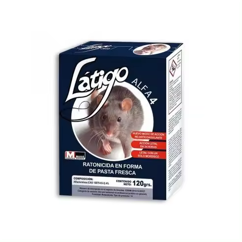 Raticida LÁTIGO ALFA 4 Pasta Fresca (Alfacloralosa 4%), 120 gr- Massó - 1
