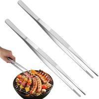 Pinzas De Barbacoa De Acero Inoxidable 30cm Con Dientes Largos Y Planos Herramientas De Cocina Para Alimentos Resistentes Al Calor Y Fáciles De Limpiar - details 1