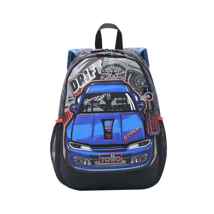 Totto Mochila infantil  Racing  -Dimensiones:28.5 x 40.5 x 11 cm-Material: Poliester - 1