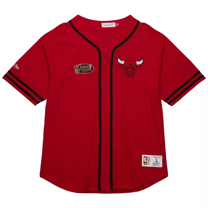 Camiseta de Manga Corta Mitchell & Ness Chicago Bulls para hombre en color rojo - 1