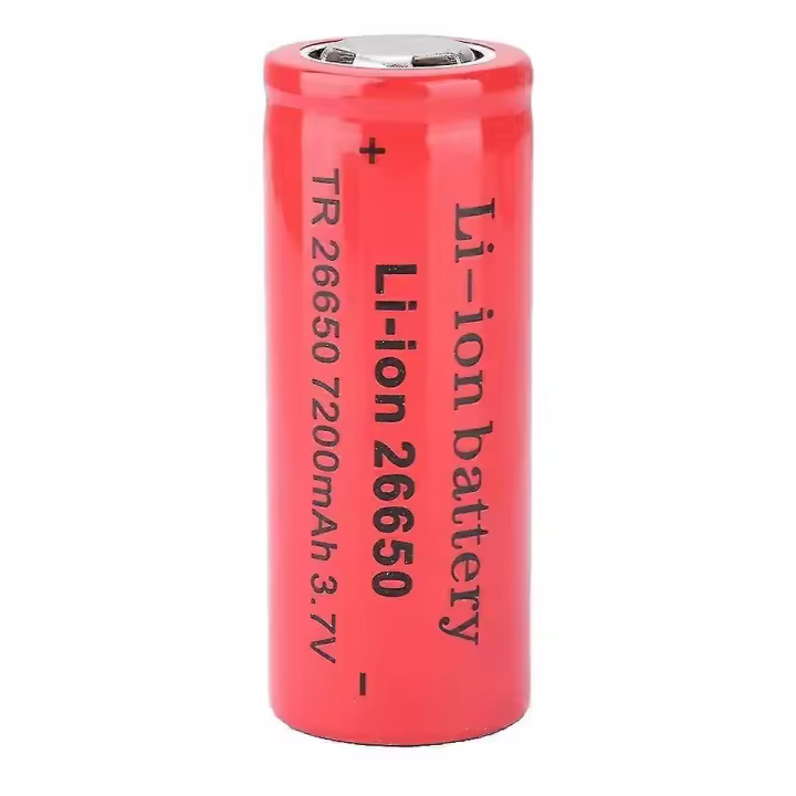 26650 7200mAh 3,7 V batería recargable mini tamaño portátil de gran capacidad rojo - 1