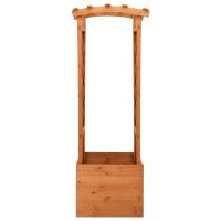 vidaXL Jardinera enrejada con arco madera de abeto Dimensiones 49 x 39 x 130 cm,  49 x 39 x 117 cm,  y mas - details 0