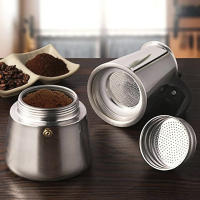 Cafetera Italiana en acero inoxidable para espresso 6/9/12 TAZAS Compatible con gas, vitrocerámica y estufa eléctrica. Uso doméstico y oficina. Cafetera Moka - details 3