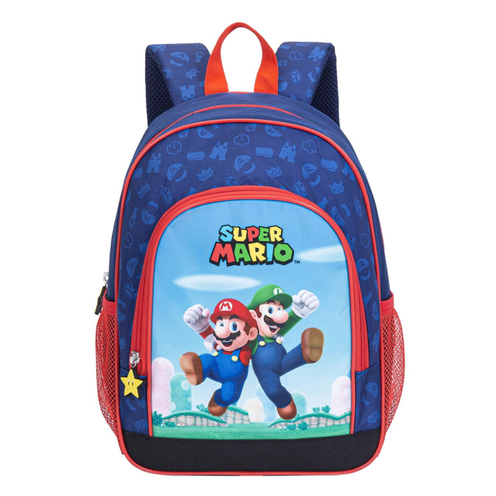 Mochila Super Mario, 2 Bolsillos Laterales. Interior Totalmente Forrado Y Personalizado. 32 X 25.5 X 11 CM. (Toybags T424-1061)