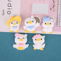 10pcs Pato Cartoon Mini Resina Adornos De Espalda Planos Cabochón Encantos Para Scrapbook Accesorios De Joyería Para Niñas - details 2