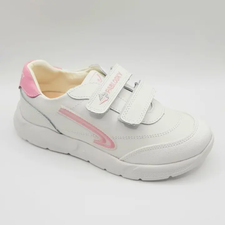 Pablosky zapatillas deportivas niña blanco, suela antideslizante y flexible, protectores interiores de talón y puntera, planta extraíble de cuero y puntera de goma para mayor protección y durabilidad. - 1