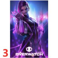 Póster De Anime Overwatch Widowmaker Arte De Pared Para Sala De Estar Decoración De Casa Material De Lienzo Sin Marco - details 5