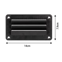 1par De Ventilación De Baño Y Oficina Para RV Accesorios De Barco Y Yate Louver Negro Grille De Salida De Ventilación Profesional - details 5