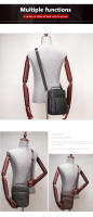 Bolso De Hombro Para Hombre WESTAL De Cuero Genuino Bolsa Mensajera Cruzada Para Tableta De 7.9 Pulgadas Y Móvil Bolsillo De Correa Estilo Vintage - details 4