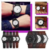 Reloj De Cuarzo Minimalista Para Parejas Correa De Cuero Múltiples Colores Accesorio De Ropa Casual Reloj Simplicidad - details 0