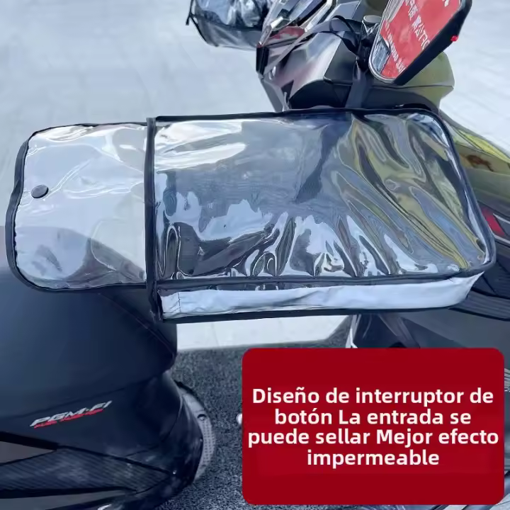 Guantes De Mano Calientes Impermeables Para Manillar De Motocicleta Equipamiento De Invierno Cubiertas De Mano Para Bicicleta Calentadores De Mano - 1