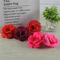 Rosa Artificial De Seda Amarilla/Oro Y Plateada 8cm Para Decoración De Boda Fiesta Doméstica Banquete DIY Flores Decorativas - details 2