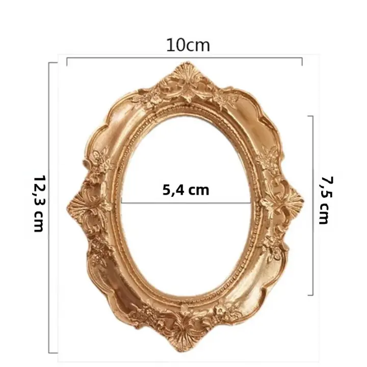Marco De Fotos Pequeño Retro Dorado Adornos Para Joyería Y Maquillaje Vintage Decoración Para Fotografía Y Shoots - 1