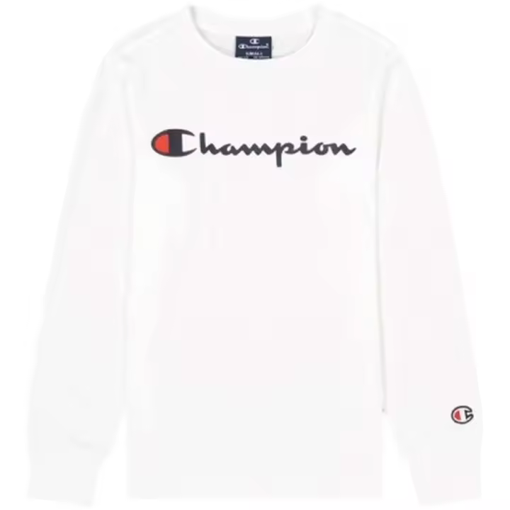 Camisetas Manga Larga marca Champion modelo 306504-Wht para junior en color blanco - 1