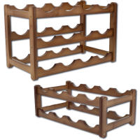 Estante De Vino Para 8-12 Botellas Soporte De Cocina Organizador De Barra Ecológico Y Espacioso Para Cubas Y Botellas De Vino Rojo - details 2