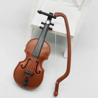 Mini Violin Ornament Juguete Musical Instrumento Decorativo Pequeño Paisaje Hecho a Mano Adorno Para El Hogar Estilo Sureste Asiático - details 2