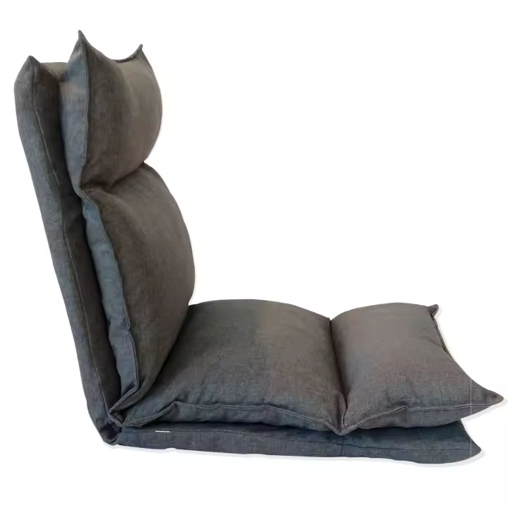Rebecca Muebles Silla Sillón plegable suelo gris Claro metal poliéster 70x56x70 - 1