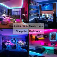 Tira De LED SMD5050 1M/2M/3M USB Para TV Y Escritorio Luz De Fondo Cambio De Color Decoración De Dormitorio Lámpara LED Bluetooth DIY Iluminación - details 5
