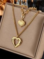 Set 2 collares mujer, collar corazones, Día de San Valentín, regalo mujer San Valentín, collar tendencia mujer, joyería y bisutería para mujer, collar acero inoxidable, NO pierde su color - details 0