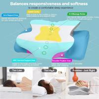 Almohada Orthopédica Pulatree Para Lado Espalda Y Estómago En Espuma De Memoria Antideslizante Contorno Cervical Para El Cuello Odorífera Y Libre De Olor - details 4