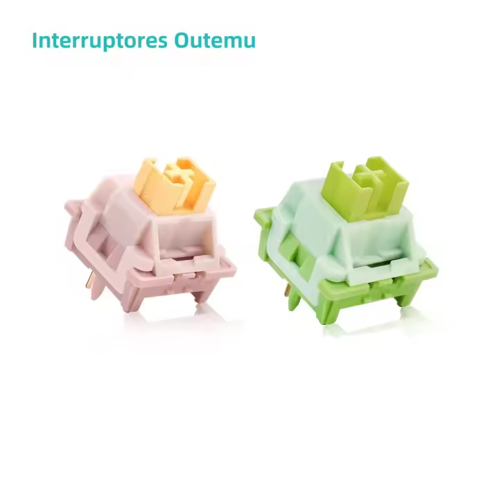 Interruptores Mecánicos Outemu Peach/Lemon V2 Lubed Update Silenciosos Para Teclado Lineales Tactiles 5Pines DIY Hot-Swap Personalizable - 1